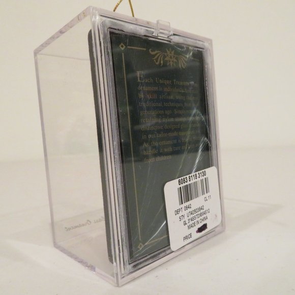 Christmas Glass Ornament Santa Handcrafted by Unique Treasure Gift Box Keepsake - Picture 6 of 6